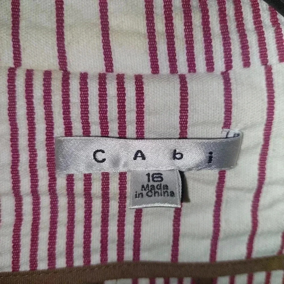 WOMEN'S CABI BRAND CANDY STRIPED 2 Button Front BLAZER JACKET 16 - Picture 7 of 12